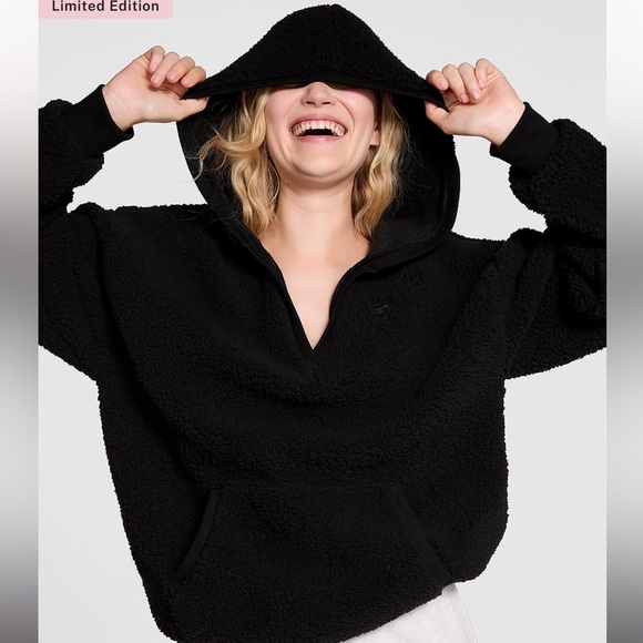 PINK Victoria Secret Cozy Fleece Pullover Hoodie - Picture 3 of 8